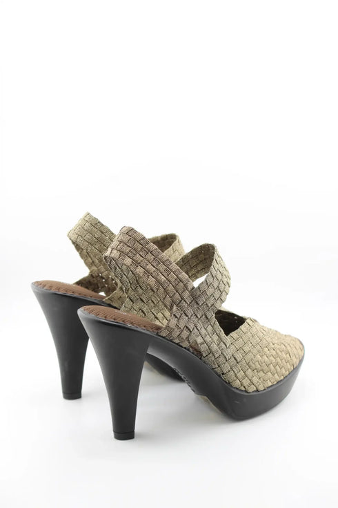 Bernie Mev Woven Platform Peep Toe Heels